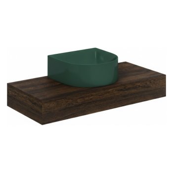 Lavoar pe blat Scarabeo SKINNY 40x40 cm, ceramică italiană, Musk lucios